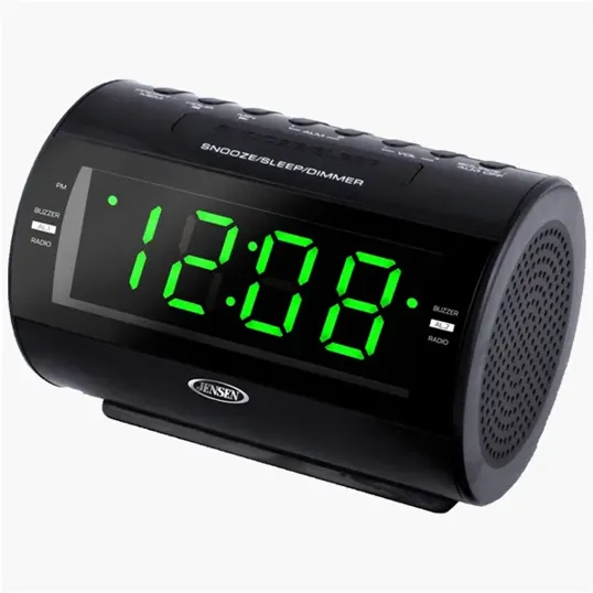 Jensen AM/FM Dual Alarm Clock Radio with Nature Sounds