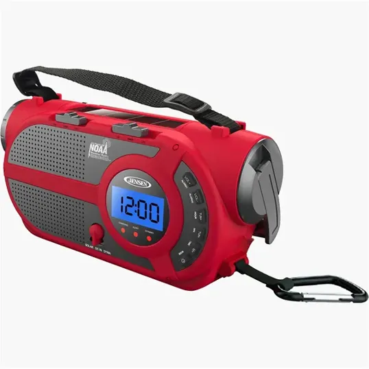Jensen® AM/FM Weather Band Radio with Flashlight