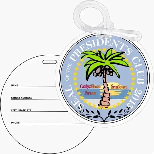 Beacon Promotions Kaleidoscope Bag Tag, 3 1/2" Round