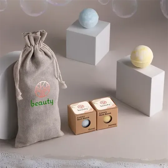 Mixie Luxury Bath Bombs 2 Piece Set in Jute Bag — view 9