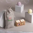 Mixie Luxury Bath Bombs 2 Piece Set in Jute Bag — view 7
