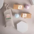 Mixie Luxury Bath Bombs 2 Piece Set in Jute Bag — view 10