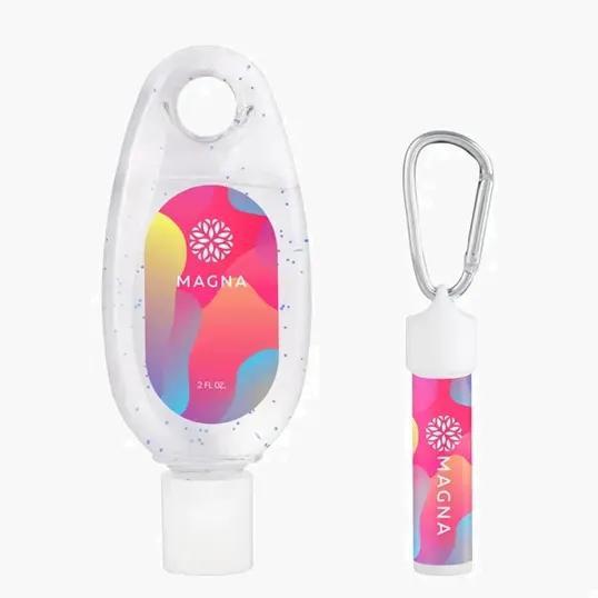 Mixie Moisturizing Hand Sanitizer & Lip Moisturizer Carabiner Kit — view 2