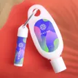 Mixie Hand & Body Lotion & Lip Moisturizer SPF15 Carabiner Kit