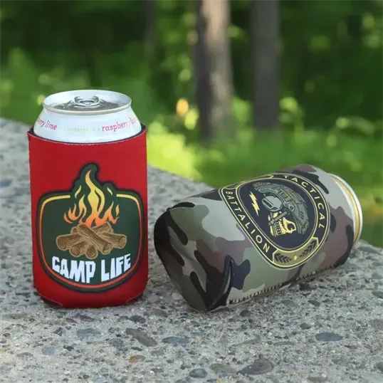 HPG Gold Full Color Reversible Neoprene Can Cooler — view 3
