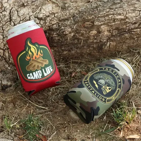 HPG Gold Full Color Reversible Neoprene Can Cooler — view 5