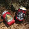 HPG Gold Full Color Reversible Neoprene Can Cooler