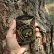 HPG Gold Full Color Reversible Neoprene Can Cooler — view 2