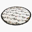Round Microfiber Beach Towel With Fringe — view 2