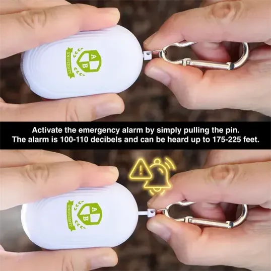 AlertPod Rechargeable Safety Alarm with LED Lights — view 2