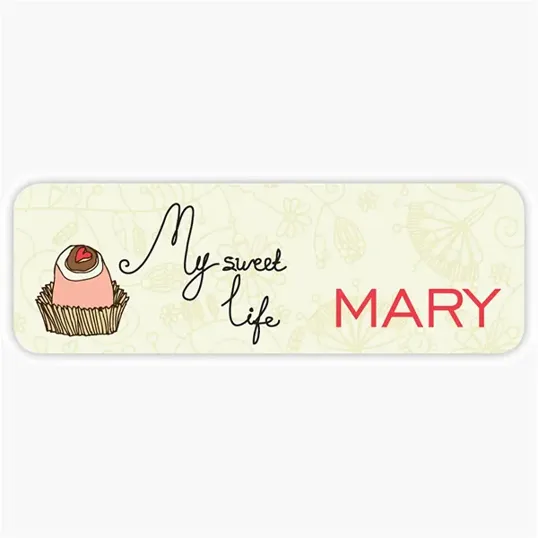 Tucson Full Color Plastic Name Badge, 0-3 Sq In