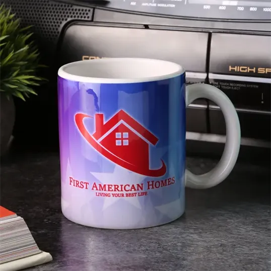 Denwell USA Full Color 11oz White Ceramic Mug