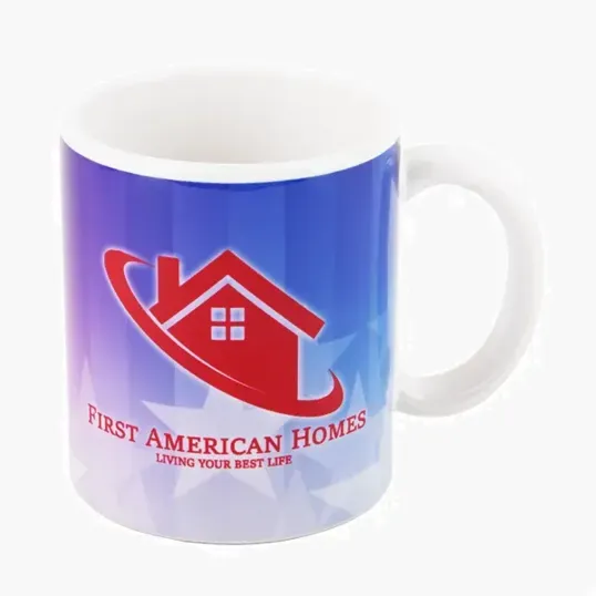 Denwell USA Full Color 11oz White Ceramic Mug — view 2