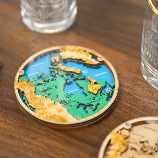 BCG Creations Layered Wood Coaster with Acrylic Top