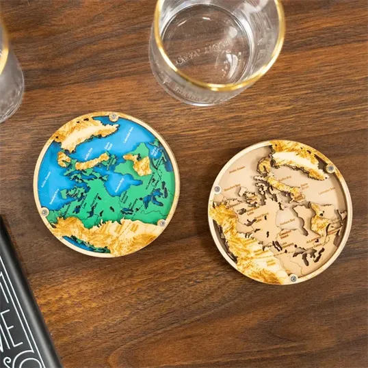 BCG Creations Layered Wood Coaster with Acrylic Top — view 2
