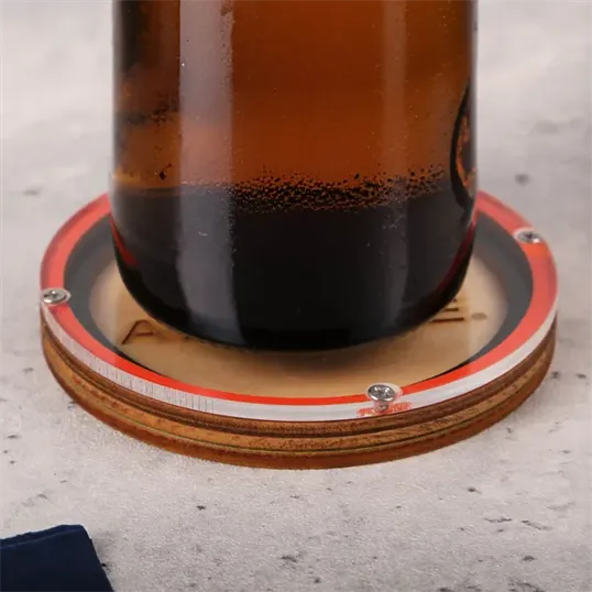 BCG Creations Layered Wood Coaster with Acrylic Top — view 3