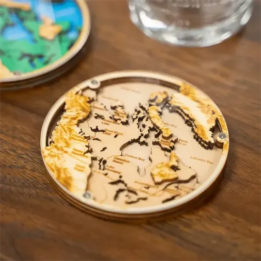 BCG Creations Layered Wood Coaster with Acrylic Top — view 6