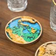 BCG Creations Layered Wood Coaster with Acrylic Top