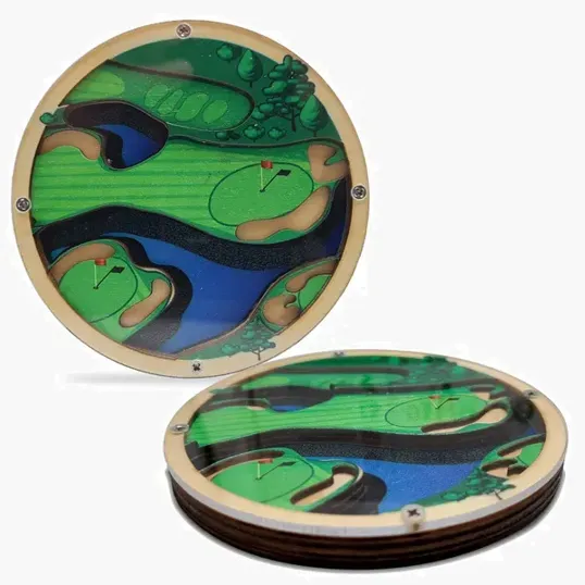 BCG Creations Layered Wood Coaster with Acrylic Top — view 9