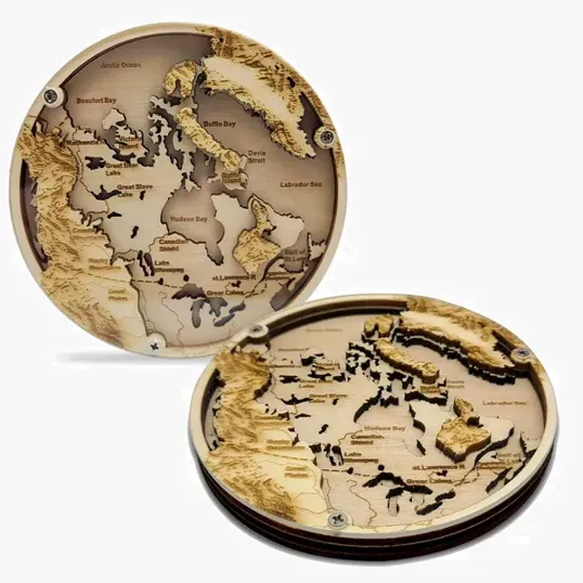 BCG Creations Layered Wood Coaster with Acrylic Top — view 11