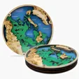 BCG Creations Layered Wood Coaster with Acrylic Top — view 7