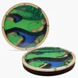 BCG Creations Layered Wood Coaster with Acrylic Top — view 9