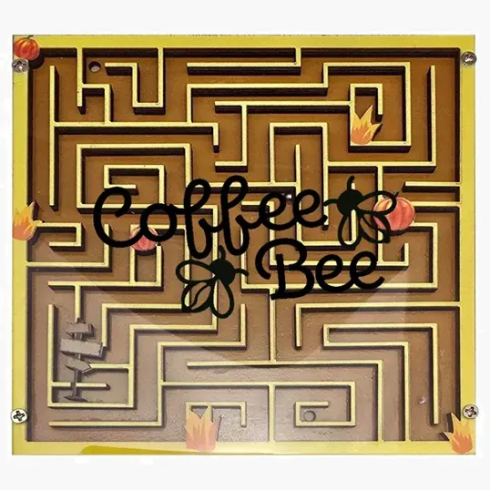 Labyrinth Layered Wood Coaster — view 5