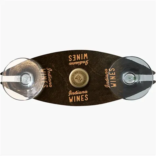 Wood Wine Caddy with Laser Engraving