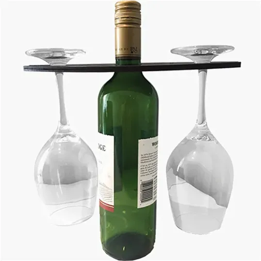 Wood Wine Caddy with Laser Engraving — view 2
