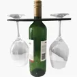 Wood Wine Caddy with Laser Engraving — view 2