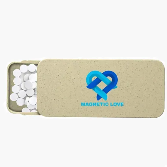 Mixie Wheat Straw Candy Container With Mints — view 2