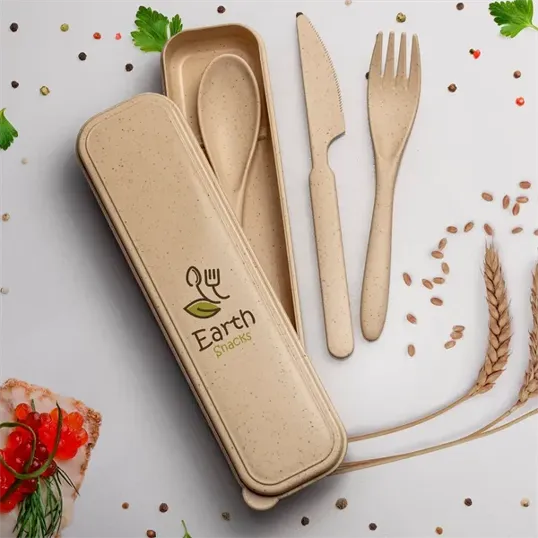 Mixie Wheat Straw Cutlery Set — view 2