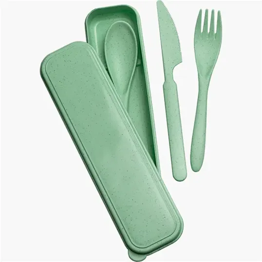 Mixie Wheat Straw Cutlery Set — view 4