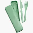Mixie Wheat Straw Cutlery Set — view 4