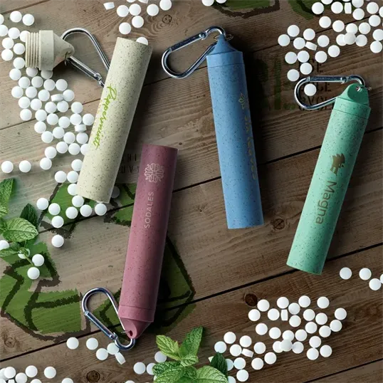 Mixie Wheat Straw Mini Mints Keychain