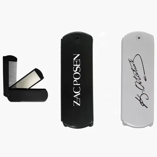 Pocket Groomer Folding Comb and Mirror Compact