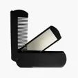 Pocket Groomer Folding Comb and Mirror Compact — view 2