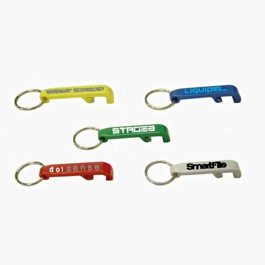 Bottle Opener Key Chain with Metal Key Ring — view 2