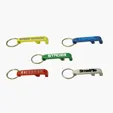 Bottle Opener Key Chain with Metal Key Ring — view 2