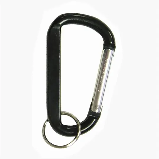 8 mm Aluminum Carabiner with Steel Key Ring — view 2