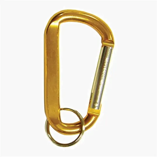 8 mm Aluminum Carabiner with Steel Key Ring — view 4