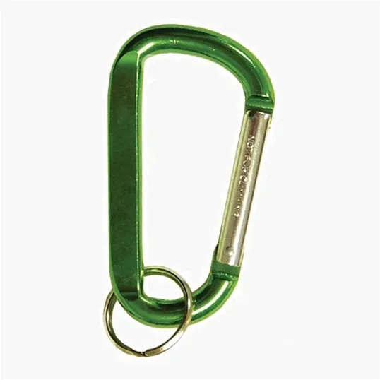 8 mm Aluminum Carabiner with Steel Key Ring — view 5