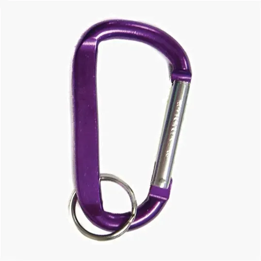 8 mm Aluminum Carabiner with Steel Key Ring — view 6