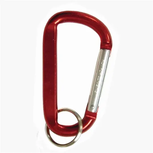 8 mm Aluminum Carabiner with Steel Key Ring — view 7
