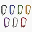 8 mm Aluminum Carabiner with Steel Key Ring