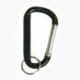 8 mm Aluminum Carabiner with Steel Key Ring — view 2