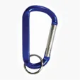 8 mm Aluminum Carabiner with Steel Key Ring — view 3