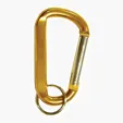8 mm Aluminum Carabiner with Steel Key Ring — view 4