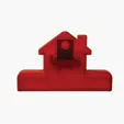 House Shaped Bag Clip, 3 x 3 in. Polystyrene — view 3