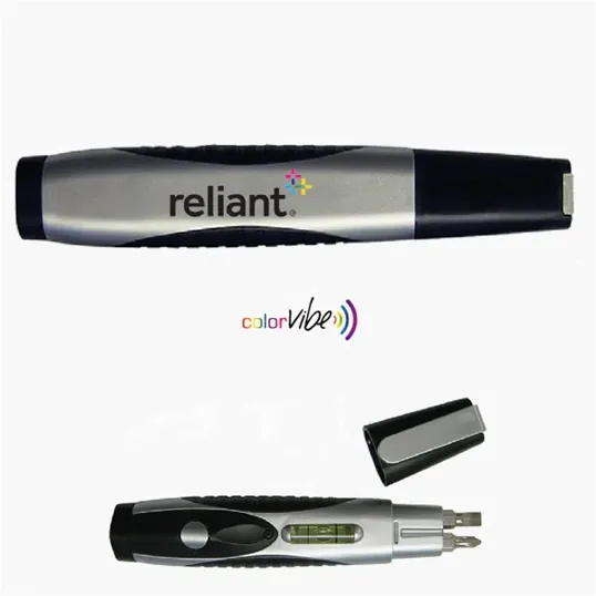Multi-Function Screwdriver Level Tool with 2 Bits